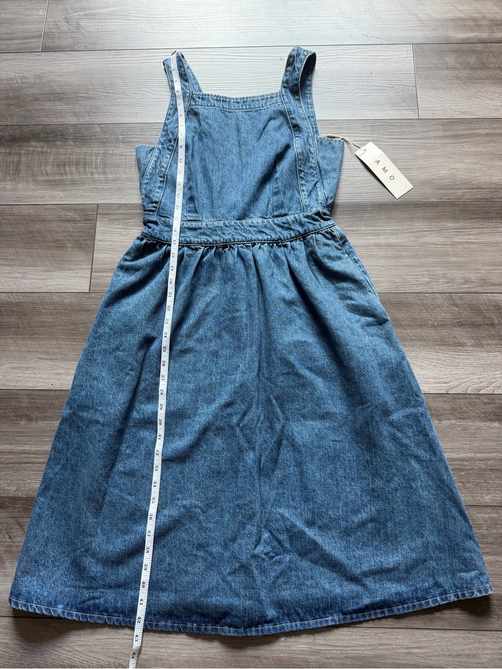 AMO Denim Apron Dress in Thrive S - Picture 6 of 10